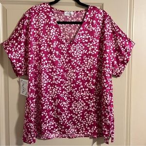 New with Tags Pink Floral Top